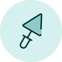Trowel tool, illustration, vector on a white background.