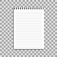 Realistic notebook memo notepad template design. vector illustration. EPS 10.
