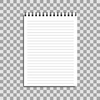 Realistic notebook memo notepad template design. vector illustration. EPS 10.