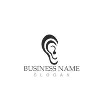 Hearing logo template vector icon design