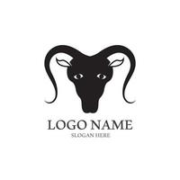 Goat logo template vector icon