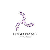 Fresh Lavender flower logo vector