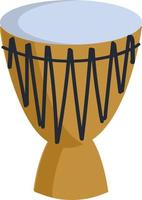 A big yellow conga drum, vector or color illustration.