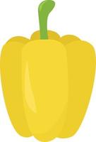 Yellow pepper, illustration, vector on white background.