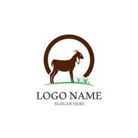 Goat logo template vector icon