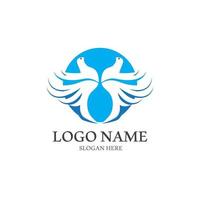 Dove bird logo vector design