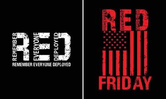 Red Friday Design With USA Flag vector