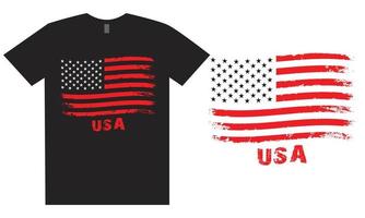 USA Flag T Shirt Design vector