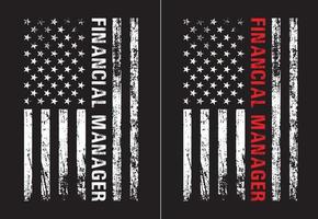 Financial Manager Flag Design vector