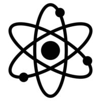 Ilustración de vector de icono de átomo. educación . tecnología