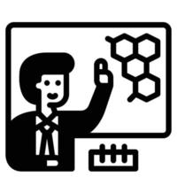 ilustración de vector de icono de química. educación . tecnología