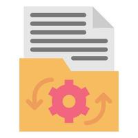 documentation icon flat color, technology , education vector