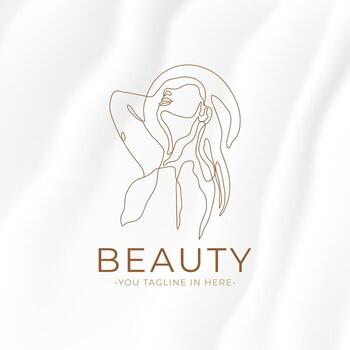 Mohand drawn minimal woman pose line art,female portaits continuous linear logo beauty illustration vector
