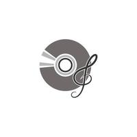 vector de logotipo de audio de música