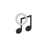 vector de logotipo de audio de música