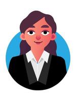 icono de avatar de niña vector