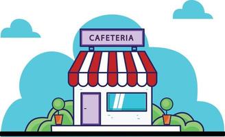 Cafe shop front vector