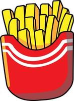 French Fries in The Red Box vector