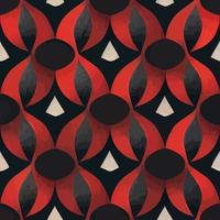 illustration vector of seamless geometric abstract pattern black and red good for wallpaper