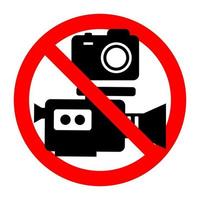 Sign prohibited camcorder and photo camera