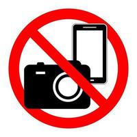 Sign prohibited mobile phone and camera vector