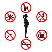Signs forbidden bad habits during pregnancy