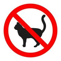 ilustración signo gato prohibido vector