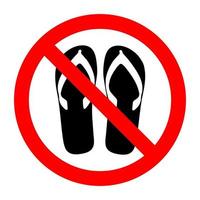 No shoes allowed sign illustration vector