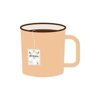 taza de té vector