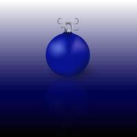 Christmas blue ball with reflection. Holiday design elements. Vector illustration