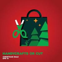 Handicrafts Or Cut Christmas Sale vector