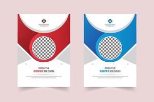 Simple minimal creative company profile cover design in vector