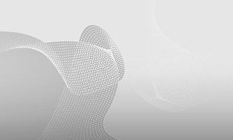 Gray abstract wave dotted line art digital technology web banner vector background