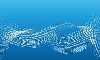 Abstract wave dotted line art digital technology vector background