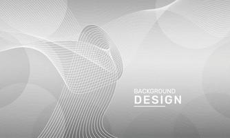 Gray and white abstract lines curve technology vector banner background design