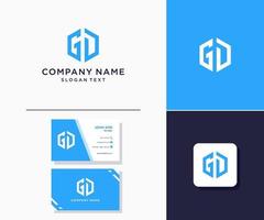 GD modern logo initials hexagon monogram. used for brand identity. vector