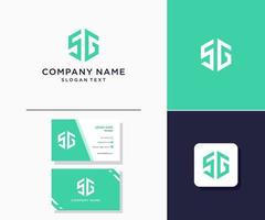 SG modern logo initials hexagon monogram. used for brand identity. vector