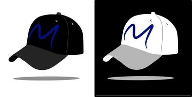 vector illustration of a hat, isolated on a black and white background design