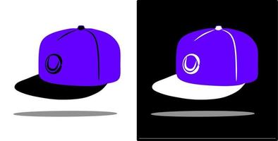 ilustración vectorial de un sombrero, aislado en un diseño de fondo blanco y negro vector