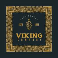 ilustración de ornamento vikingo de marco clásico vector