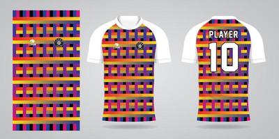 colorful football jersey sport design template vector