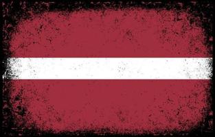 old dirty grunge vintage latvia national flag illustration vector