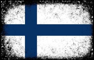 old dirty grunge vintage finland national flag illustration vector