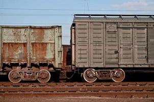 Parts of the freight railcar photo