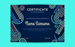 Modern Blue Certificate vector