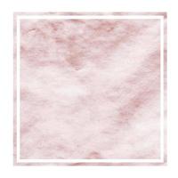 Burgundi hand drawn watercolor rectangular frame background texture with stains photo