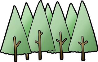 Cartoon cute trees vector