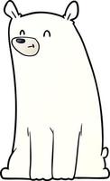 Cartoon cute polar bear vector