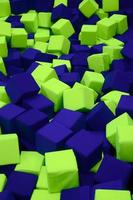 Many colorful soft blocks in a kids' ballpit at a playground photo