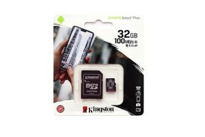 TERNOPIL, UKRAINE - JULY 5, 2022 Kingston micro SD 32gb Canvas Select Plus memory flash card assembled in Taiwan under the Kingston Technology Corporation photo